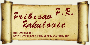 Pribisav Rakulović vizit kartica